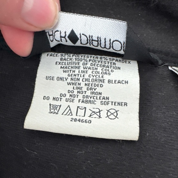 Black Diamond Womens XL Black Soft Shell Fleece Lined Jacket Hiking Outdoor - Picture 7 of 10